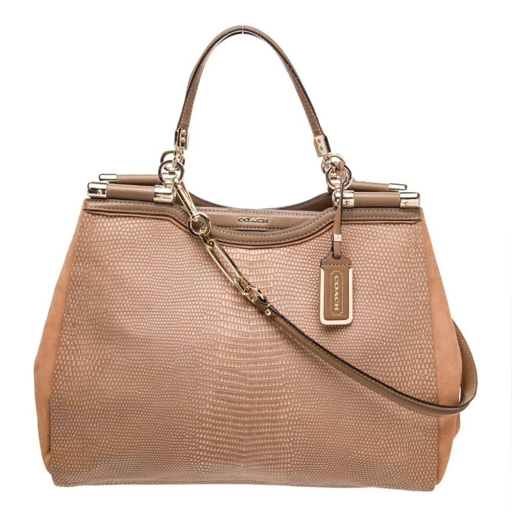 Rare Coach Madison Pinnacle Carrie Satchel And Wristlet